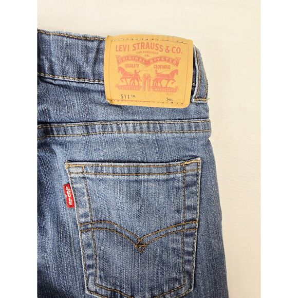 Jeans Boys Levi Strauss 511 Size 5 Regular Slim Adjustable Waist - Picture 4 of 10
